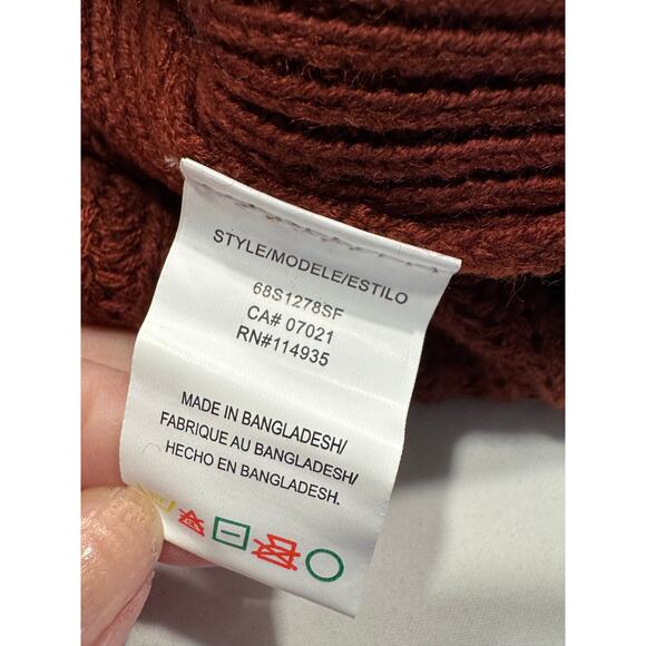 NEW RD Style Stitch Fix Josslyn V-Neck Sweater XL Burnt Orange Cotton Blend NWT - Picture 9 of 15